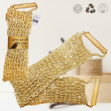 green-goose Rugscrubber Sisal Bamboe natural fiber scrubbers with wooden handles, 2-pack