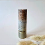 Picture Jasper ronde pilaar, 8–9 cm, met bruine, beige en grijze tinten en landschapspatroon.