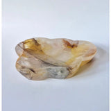 Fire Quartz freeform bowl by Moonlight Gemstones, XL 12.5x9.5 cm, organic shape