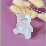 Bear crystal carving by Moonlight Gemstones, 4cm Bergkristal, Edelsteen facet