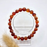 Sardonyx edelsteen armband met 8 mm ronde kralen, Moonlight Gemstones