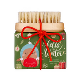green-goose Bad en Nagels Giftset Gingerbread & Cranberry bath soap with wooden brush