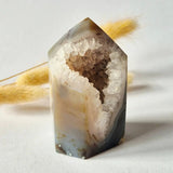 Druzy Agaat Toren uit Uruguay #108 – 172 gram | Natuurlijke Geode Edelsteen