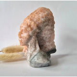 Native American Mannenbuste van Oranje Calciet – ca. 10 cm Edelsteen Carving (indiaan)
