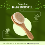 green-goose Baby Bamboe Haarborstel, bamboo hairbrush with soft bristles