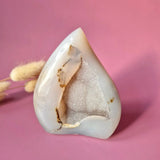 Druzy gray agate teardrop crystal by Moonlight Gemstones