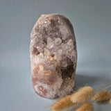 XXL pink amethyst druzy geode freeform from Moonlight Gemstones, 1732 g statement piece