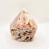 Roze Amethist Punt 867 g, half ruw en gepolijst met druzy, Moonlight Gemstones