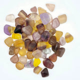 Fluorite chips tumble stones from Moonlight Gemstones, multicolor 0.3–0.5 cm, 100 g