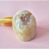 XL Edelsteen Druzy Pink Amethist Geode Freeform van 672 gram Statement Piece