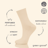 green-goose Bamboo women's socks in beige, sustainable bamboo material