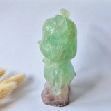 Green fluorite bear carving by Moonlight Gemstones, 12 cm, 535 g