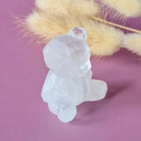 Edelsteen Facet Beer 4cm Bergkristal crystal carving from Moonlight Gemstones, clear quartz