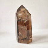 Rookkwarts Toren, 300 g, smoky quartz with deep inclusions