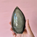 Edelsteen Golden Obsidian Flame – Kracht, Inzicht & Bescherming (7–9 cm)