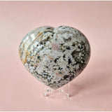 Ocean Jasper hart edelsteen, 200–300 g, Moonlight Gemstones, uniek & kleurrijk