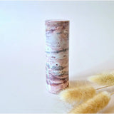 Picture Jasper ronde pilaar 8–9 cm, roze-crème met natuurlijke aderen