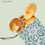 Cook Concept Katoenen broodzakken set van 3 van green-goose met groen bladpatroon