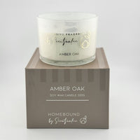 Soya wax geurkaars  "Amber Oak" 320 gram