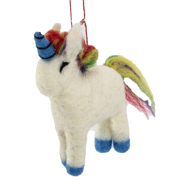 Wollen (kerstboom)hanger unicorn