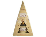 Home Bound Scent Junkie Noël reed diffuser, 100ml, Winter Spice, shown in a gold triangular gift box