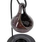 Geurbrander hangende druppel bruin van Home Bound, keramische druppelhanger met staand basis