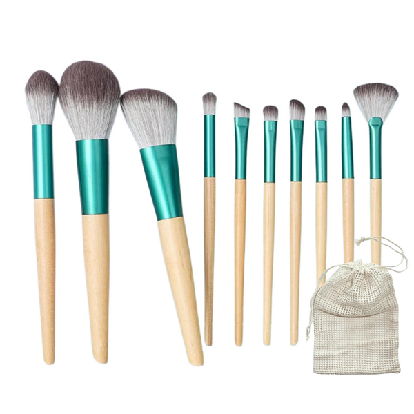 Make Up Borstel Set met Zak | 10 Stuks