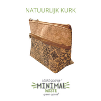 Kurk Make-up Tasje | Zwarte Tegel