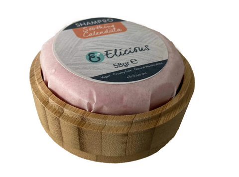 Handgemaakt bamboe doosje voor shampoo bars