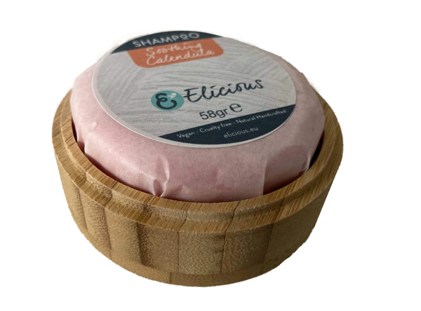 Handgemaakt bamboe doosje voor shampoo bars